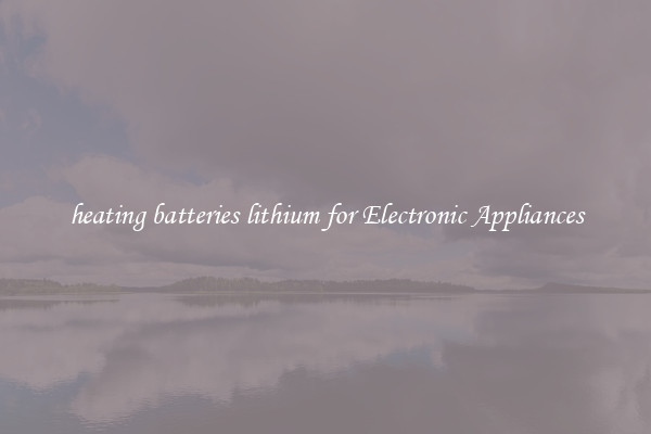 heating batteries lithium for Electronic Appliances