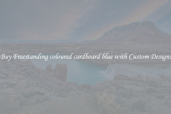Buy Freestanding coloured cardboard blue with Custom Designs