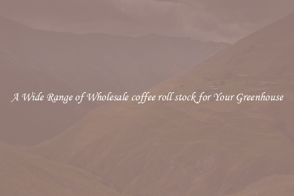 A Wide Range of Wholesale coffee roll stock for Your Greenhouse