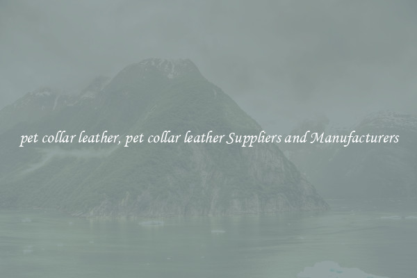 pet collar leather, pet collar leather Suppliers and Manufacturers
