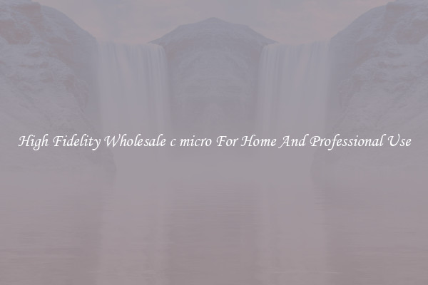 High Fidelity Wholesale c micro For Home And Professional Use