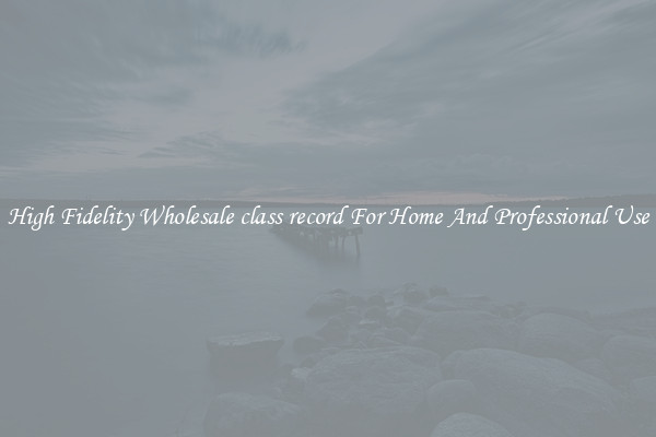 High Fidelity Wholesale class record For Home And Professional Use
