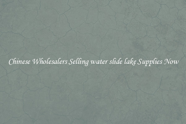 Chinese Wholesalers Selling water slide lake Supplies Now