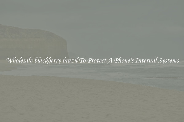 Wholesale blackberry brazil To Protect A Phone's Internal Systems