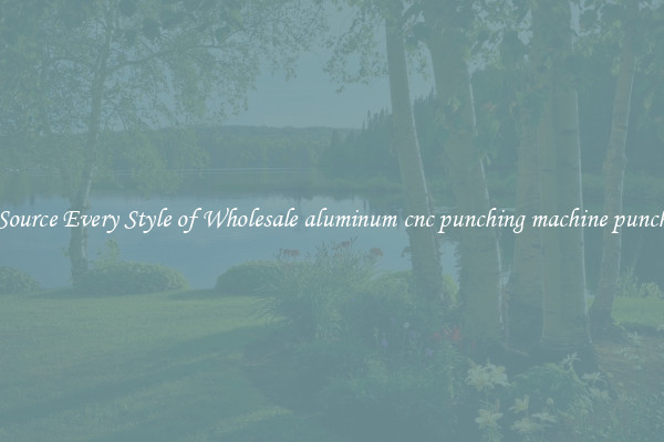 Source Every Style of Wholesale aluminum cnc punching machine punch
