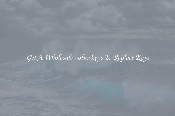 Get A Wholesale volvo keys To Replace Keys