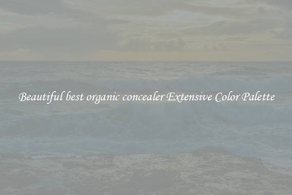 Beautiful best organic concealer Extensive Color Palette