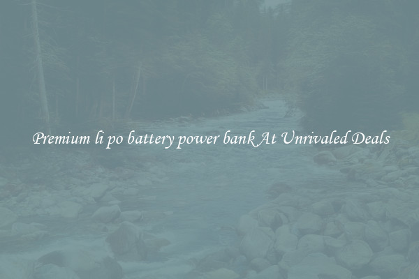 Premium li po battery power bank At Unrivaled Deals