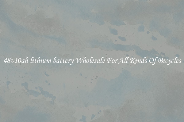 48v10ah lithium battery Wholesale For All Kinds Of Bicycles