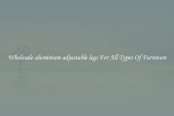 Wholesale aluminium adjustable legs For All Types Of Furniture