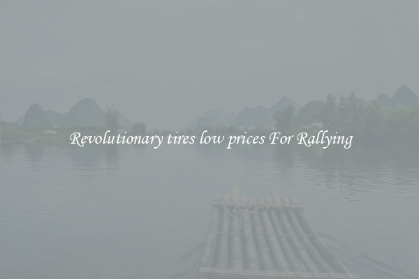 Revolutionary tires low prices For Rallying