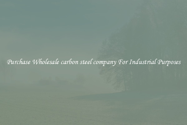 Purchase Wholesale carbon steel company For Industrial Purposes